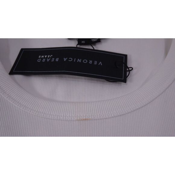 Veronica Beard Avedon Top White Ruffle Long Sleeve Ribbed top XS NWT 228 IRRG - Picture 14 of 15